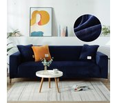 Velvet Fabric Sofa Covers for Living Room Grey Color  Stretch Solid Color Couch Covers Set Armchair Cover Cushion Cover 1PC