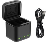TELESIN Portable Battery Charger 3 Slots Fast Charging for GoPro Hero 13 Battery GoPro Hero 13 Black Action Camera Accessories