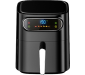 Freidora sin aceite digital 5.5/7L Freidora de aire pantalla LED táctil, cesta antiadherente, temporizador,  Negro