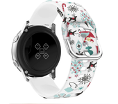 20mm 22mm Christmas Silicone Strap For Huawei Watch GT5Pro/GT2 3 4 5 46mm 42mm Sport Band For Samsung Watch 3 4 5 6 7 40 44mm