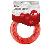Cable para altavoz 2x0.75mm, Rojo-Negro 20m