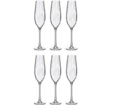 BOHEMIA OPTIC 6 Copa Flauta Cristalín 26CL Transparente Brillo Fabricado en República Checa Ecológico