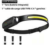 1-10PCS LED Indication Headlamp Rechargeable Head Flashlight 1200mah Built in Battery Outdoor Camping Fishing Headlight Lantern