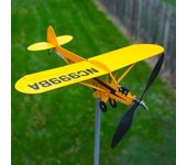 Weather Vane Wind Direction Compass Pipe Airplane Weathervane Windmill 3D Garden Decoration Windmill