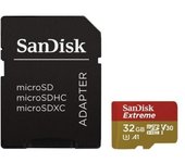 Tarjeta de Memoria SanDisk Extreme 32GB microSD HC UHS-I con Adaptador/ Clase 10/ 100MBs