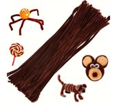 100 Pcs Coffee Pipe Cleaners,Pipe Cleaners for Crafts,Pipe Cleaner Crafts,Chenille Stems for Craft Kids DIY Arts&Crafts Supplies