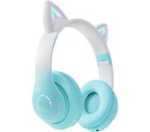 Auriculares de oído de gato LED inalámbrico Bluetooth auriculares estéreo de música auriculares