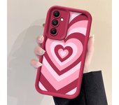 Pink Love Cover Phone Case for Samsung Galaxy A55 A25 A14 A15 A24 A35 A22 A23 A32 A52s A53 A73 Soft TPU