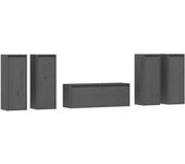 vidaXL Muebles para TV 5 piezas madera maciza de pino, Mueble de Salon, Mueble TV, Mueble TV salon, Mesa de TV, Mueble tele