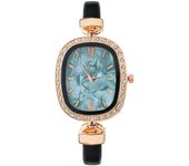 Reloj para mujer con forma ovalada, correa de cuero, movimiento de cuarzo, un reloj elegante y sencillo para la mujer