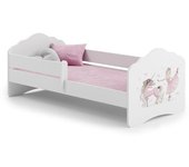 Cama de criança 160 x 80 colchão e estrado incluídos Kobi Wave Girl with a unicorn