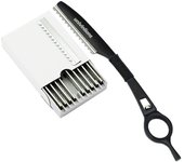 1 Thinning Razor 10 Blades Straight Salon Hairdressing Razor Stick Hair Cutter Rotary Barber Hair Cutting Knife Thinner