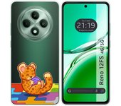 Tumundosmartphone Funda Silicona Transparente para Oppo Reno 12FS 4G / 12 FS 5G diseño Leopardo Dibujos