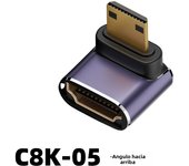 HDMI-Compatible Adapter 90 270 Degree Right Angle Male to Female Converter 8K HD Connector Mini / Micro HDMI-compatible Extender