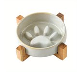 pet Cat Bowl, Dog Bowl, Slow Food Bowl, Ceramic Medium sized Dog and Puppy Dog Anti Choking and Anti Overturning Bowl