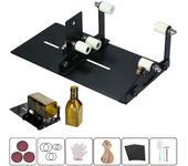 19Pcs Glass Bottle Cutter Tool Square Round Wine Beer Glass Sculptures Cutter Machine for Beer Glass Cutting Bottles Holder DIY