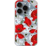 Funda original compatible con Iphone 14 Procon diseño de Patron flores blancas y rojas
