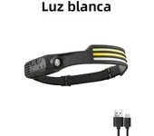 1/2/3-wire LED Headlights with 5 Lighting Modes, Super Bright Sensing COB Headlights, Flashlight, USB Charging