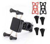 Bicycle Phone Holder for Motorcycles and Bicycle Handlebars X-clip Holder GPS Mounting Bracket Adjustable Suitable for iPhone