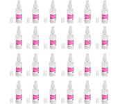 CM - Botella Pulverizador de Viaje. Pack 24 Unidades Disponible a Elegir en 3 Tamaños Prácticos: 60, 80 y 100ml. Botella Rociadora de Plástico Transparente. Portátil, Ligera y Conveniente. Ideal para Viajar con tus Productos Esenciales