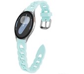Correa de silicona para Samsung Galaxy Watch 7 / 6 / 5 / 4 / Amazfit GTS 4 / Garmin Vivoactive 5, Diseño Cadena Ancho 20mm