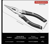 AIRAJ 6/8 Inch Multifunctional Diagonal Pliers Needle Nose Pliers Hardware Tools Universal Wire Cutters Electrician
