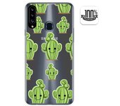 Tumundosmartphone Funda Gel Transparente para Samsung Galaxy A20s diseño Cactus Dibujos