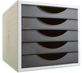 Archivador Modular Archivo 2000 ArchivoTec Serie 4000 5 cajones Din A4 Negro 34 x 27 x 26 cm