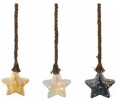 Gerimport Colgante Soga Estrella Navidad Cristal 24 Leds 18 Cm