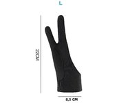 S/M/L Two-Finger Drawing Gloves Anti-touch Anti-fouling for Tablet Digital Board Touch Screen Oil Painting Office Art Supplies