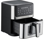 Freidora de Aire 6L / 8L Sin Aceite 1500W Horno de Gran Capacidad Freidoras de Aire Saludable con 10 programas Preajustes, Ventana de Cocción Visible, Cesta Antiadherente, Recetario Incluido
