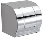 Toilet Paper Clean And Dry Roll Door Closed Holder Stainless Steel Is Waterproof And Rust Resistant silvery