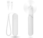 Mini ventilador de mano, ventilador portátil silencioso recargable de 3 velocidades [3-6 horas de trabajo], ventilador de bolsillo deslizante USB, adecuado para viajes, hogar y maquillaje de mujeres (no viene con cable de datos)