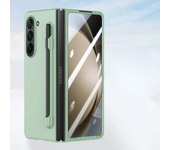 For Samsung Z Fold 6 Case With S Pen Holder and Pen Pure Color Slim Matte PC Built-in Screen Protector Cover for Galaxy Z Fold 5