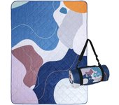 Mantas de picnic impermeables Exclusivos Mezclas de 3 Capas, 60x80 pulgadas, Manta de Playa Grande a prueba de Arena, Manta plegable para exteriores para acampar sobre césped, Tapete de Picnick
