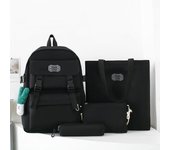 Juego de 4 mochilas para niños, lindas y frescas mochilas para estudiantes, mochilas de gran capacidad con colgantes, diseño impermeable, adecuadas para estudiantes de primaria y secundaria