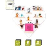 Estantería infantil corazón de madera Toniebox figuras estantería de pared Tonies caja de música Estantería infantil corazón de madera Toniebox figuras estantería de pared Tonies caja de música