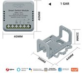 MOES Mini Tuya WiFi/Zigbee Smart Switch/Dimmer Module DIY Module Light Switch 1/2 Gang Remote Control Work Alexa Google Home