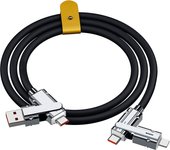 4 In 1 120W USB Type C to Type C IOS Cable 3 IN 1 PD 100W Fast Charging Data Cable for iPhone 11 12 13 14 15 Pro Max Samsung S24