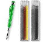 Solid Carpenter Pencil Set Woodworking Tools Mechanical Pencil 5 Colors Refill Construction Job Tools Carpentry Marking Scriber