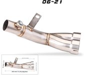 Motorcycle Exhaust Link Middle Pipe Full System For YAMAHA YZF-R6 R6 1998-2005 2006-2021 Motorcycle Muffler Front Header Pipe