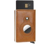For Airtag Wallet Leather Case Apple AirTags GPS Tracker Men's Air Tag Wallet with Money Clip RFID Blocking Credit Card Holder