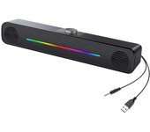 Barra de sonido para altavoces de audio portátiles, altavoces de escritorio RGB multiusos para teléfonos inteligentes