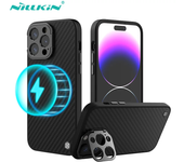 Magsafe Case for iPhone 15 Pro Max Nillkin Aramid Fiber Magnetic Case With Kickstand for iPhone 14 Pro Case for iPhone 13 ProMax