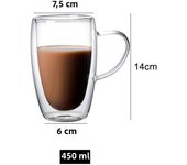 Double Bottom Wall Glass Coffee Cup Whiskey Tea Thermal Heat Resistant Cocktail Vodka Shot Wine Mug Drinkware Tumbler Set