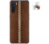 Tumundosmartphone Funda Gel Tpu para Oppo A91 diseño Cuero 01 Dibujos