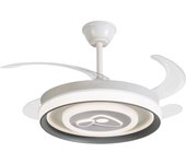 Ibelán - Ventilador de techo retráctil blanco Nimbus DC