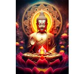 Lotus Meditation Buddha Statue Sculpture Art Poster Aesthetics Zen Religion Canvas Painting Edition Living Room Wall Home Decor