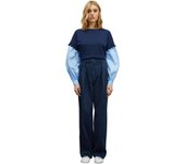 Vaqueros Palazzo Motivi en Denim a Rayas Diplomáticas