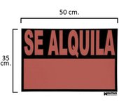 SANCO STORE - WOLFPACK LINEA PROFESIONAL Cartel Se Alquila  50x35 cm.